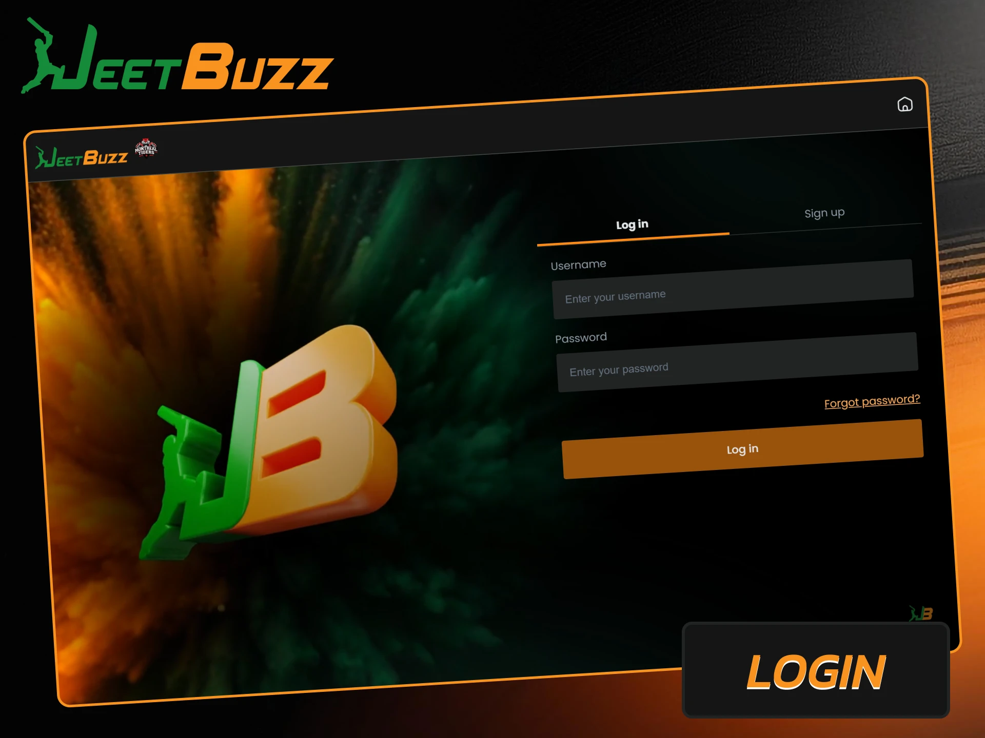 Securely sign in to your Jeetbuzz profile to manage your balance and place bets.