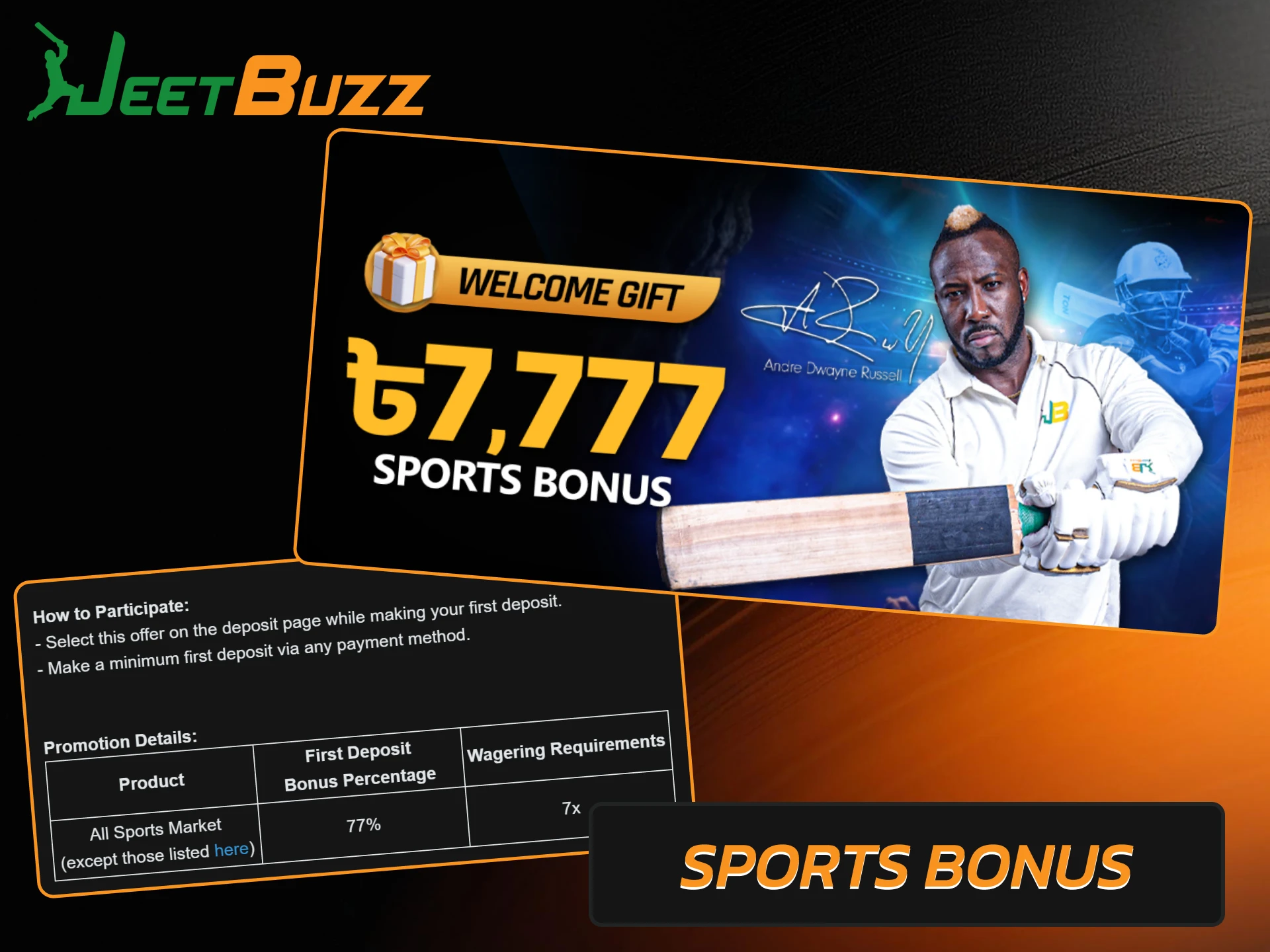 Claim your exclusive sports betting bonus to boost your initial deposit at Jeetbuzz.